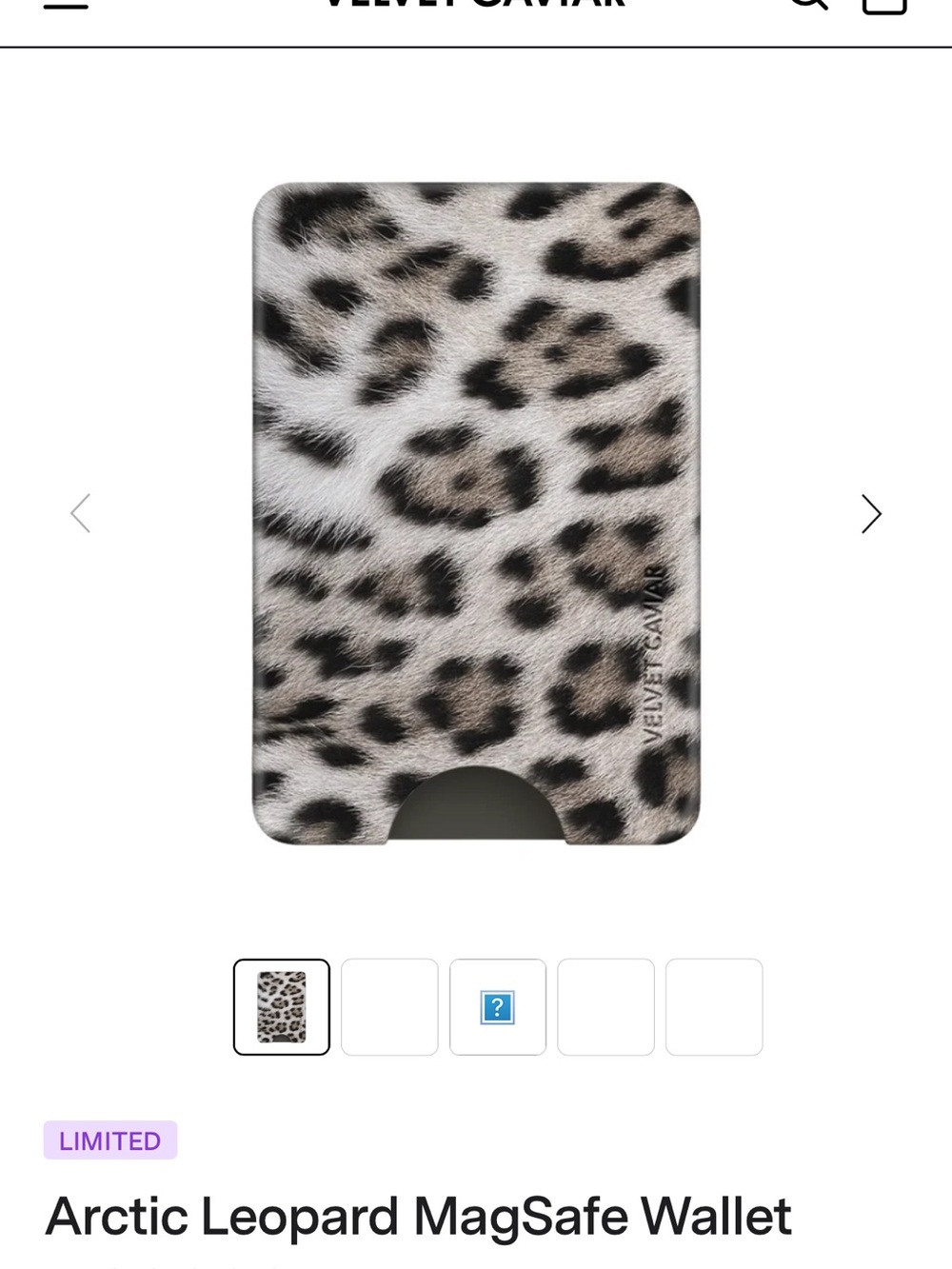 Arctic leopard MagSafe wallet velvet caviar